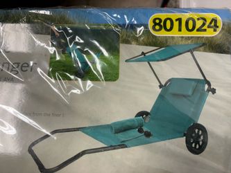 Convertible & Adjustable Beach Lounge Chair w/ Canopy