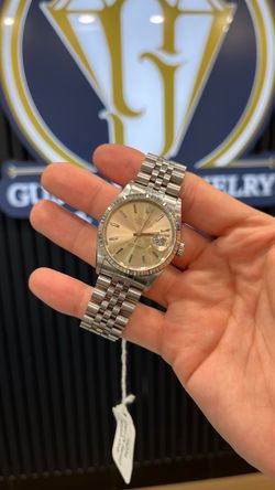 Rolex Datejust 36MM Silver Patina Dial 16234 Watch White Gold Fluted Bezel with Stainless Steel Jubilee Bracelet