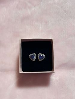 sterling silver Purple Heart chapped earrings