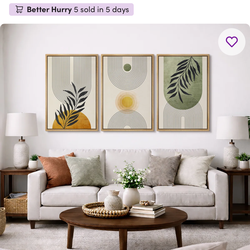 Large Framed Canvas Print 3 Pieces Wall Art Set