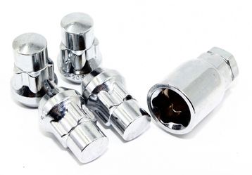 Aftermarket 4 Chrome Acorn Bulge Wheel Lug Nut Locks 12mmx1.5 Toyota 4Runner Tacoma Rav4