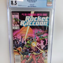 MARVEL COMICS Rocket Raccoon #1 CGC GRADED 8.5 Comic Book Great Condition