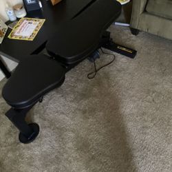 Weight Bench And Two 55 Lb Rubber Hex Dumbells 