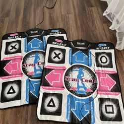 Two Dance Dance Revolution Dance Pads-Like New