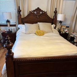 Heavy  monogamy queen bed frame