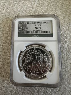 Isle of Man 2014 Angel 1 oz Silver NGC MS70 Coin