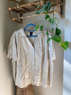 Maggie Barnes Linen Blend Blouse – Size 2X (22/24)