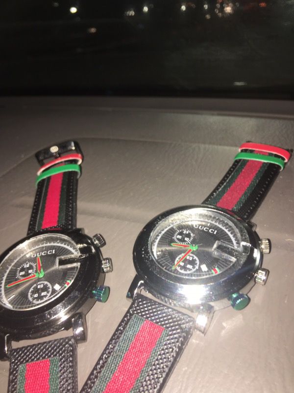 Black, green and red Gucci watches 50$ each