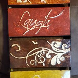 Live Laugh Love hanging metal wall sign