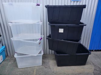 NO LIDS!! Assorted Storage Bins and Crates