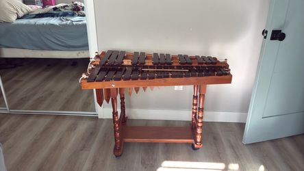Wooden Marimba Xylophone on Rolling Stand