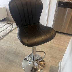 Adjustable Leather Bar Stool