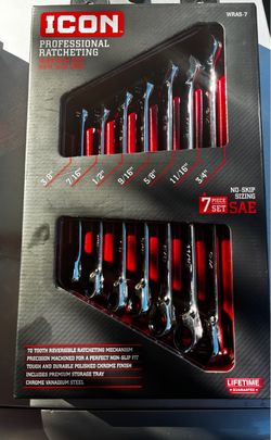 ICON 7-Piece SAE Ratcheting Wrench Set WRAS-7