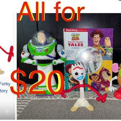 $20 Disney Pixar Toy Story Bundle, Buzz lightyear, forky, etc