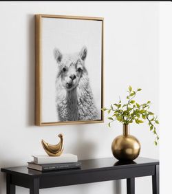 Alpaca by Simon Te of Tai Prints Framed Canvas Wall Art Print Set Of 2 