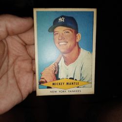 Mickey Mantle 1954 Red Heart Baseball Card***Rare And Very Nice "