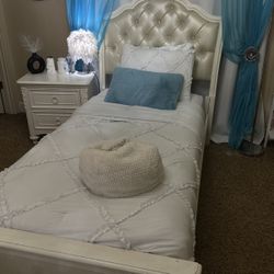 Twin Size Bed Frame + Mattress – Good Condition. $200 or best offer!