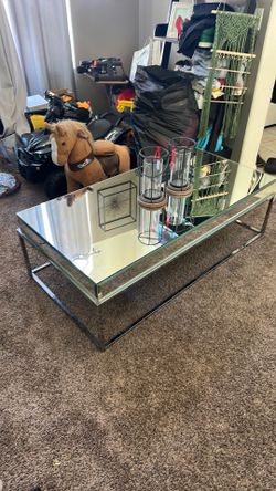 Large all mirror coffee table