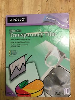 Apollo Write-On Transparency Film, 8.5x11 in. 100 sheets