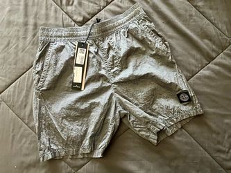 Stone Island Nylon Swim Trunks Shorts Light Blue NWT Size S (SS26)