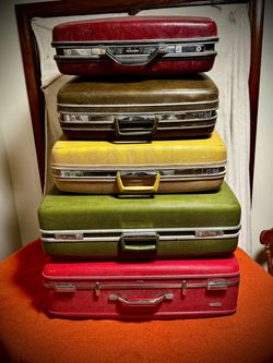 Vintage Samsonite Hard Shell Luggage Set of 5