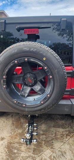 5 rings and tires number 20 size  black & red