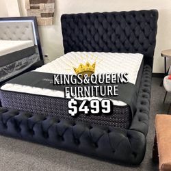 New Queen Bed Frame With Mattress 