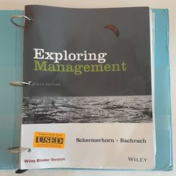 College Textbook (Exploring Management- 5th Edition)