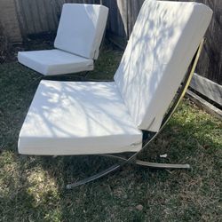 MidCentury Barcelona Chair Set. NO OFFERS WILL BE RESPONDED. Read Description