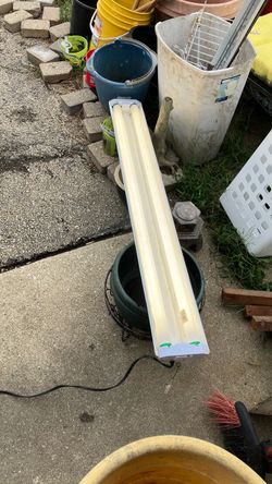 4 foot hanging light with 10 extra bulbs pull chain