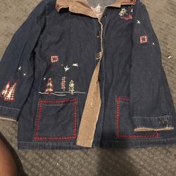 Teddi Festive jean jacket 1X