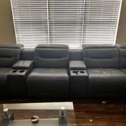 Power Recliner Sectional w/ USB outlet consoles