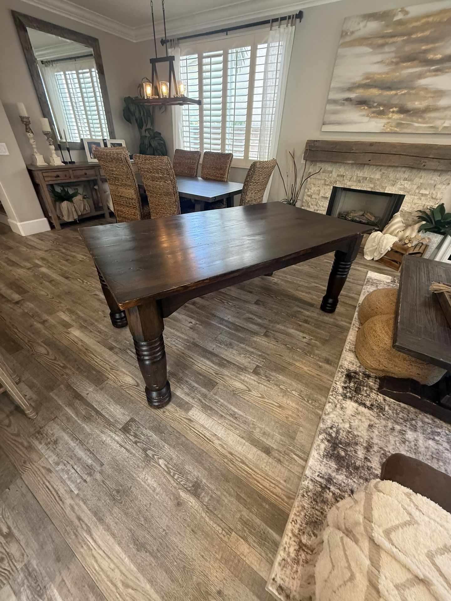 Solid Wood Rustic Table