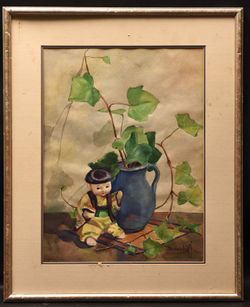 Quiet Contemplation (Bodenhoff) Watercolor
