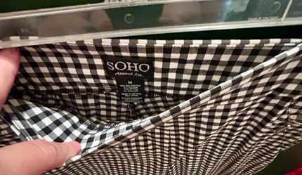 SOHO Apparel Ltd. Gingham Pants Size Medium