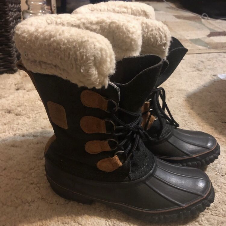 LaCrosse Water-proof Leather Duck Boots, Size 8