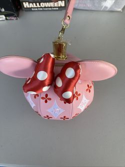 Disney Loungefly Stitch Shoppe Minnie Mouse Ornament Crossbody Bag W/Pin