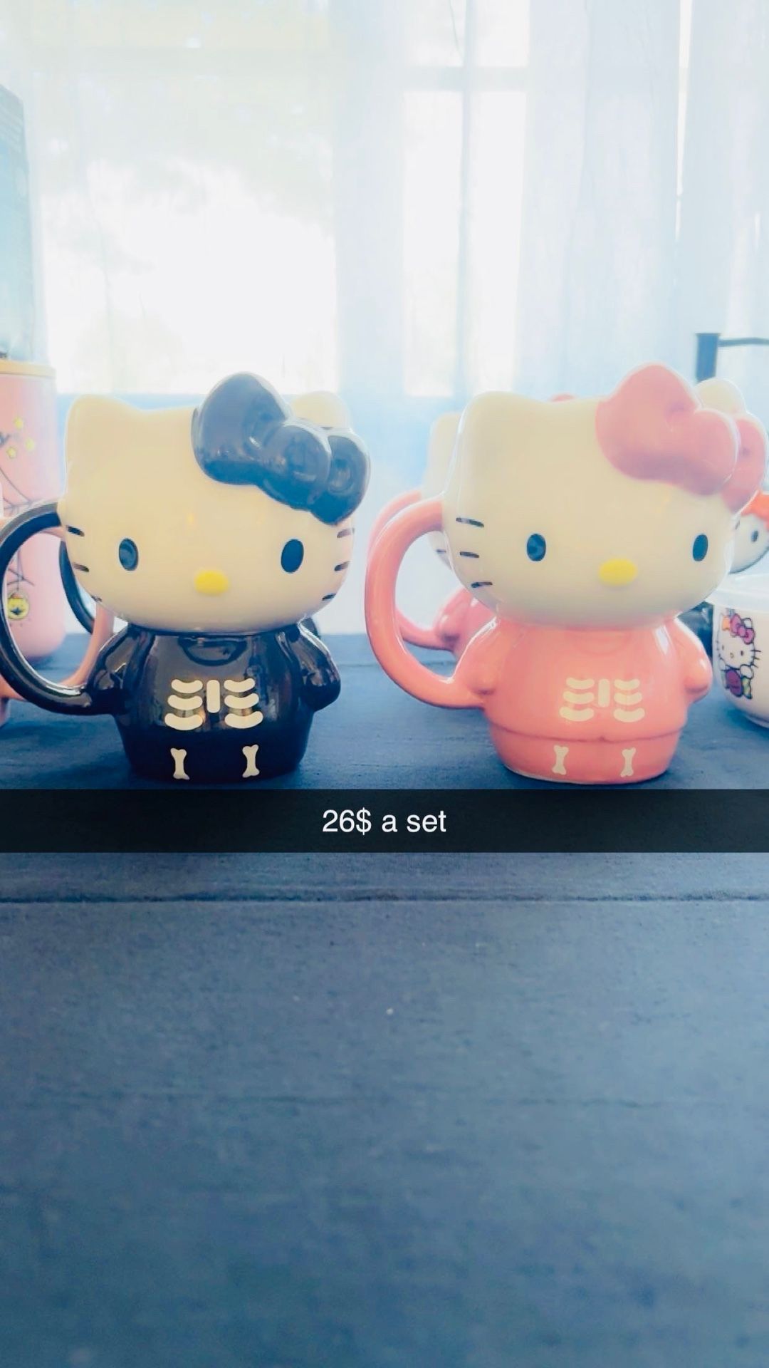 Hello Kitty Skelleton Mugs