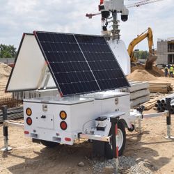 Solar-Powered Mobile Security Camera Trailer