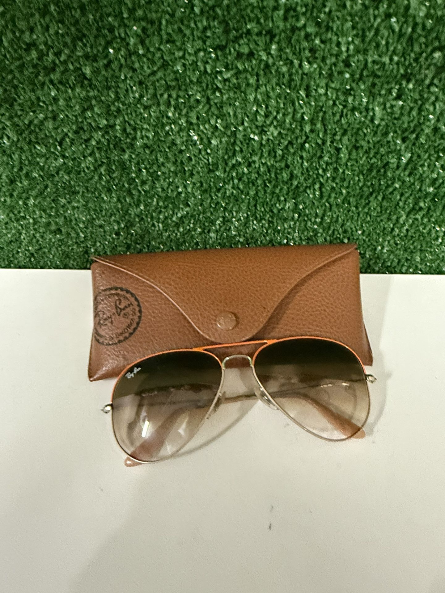 Ray-Ban Aviator Orange Brim Sunglasses