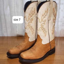 NEW - Masterson Boot Co. Womens Oil and Slip Resistant Leather Boots, Size 7.5 