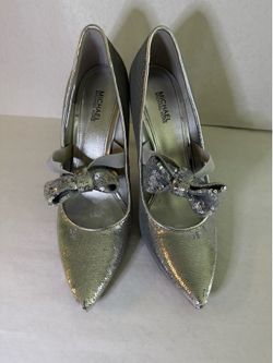 38.5 Michael Kors , high heel, Silver sequence size 8/38.5