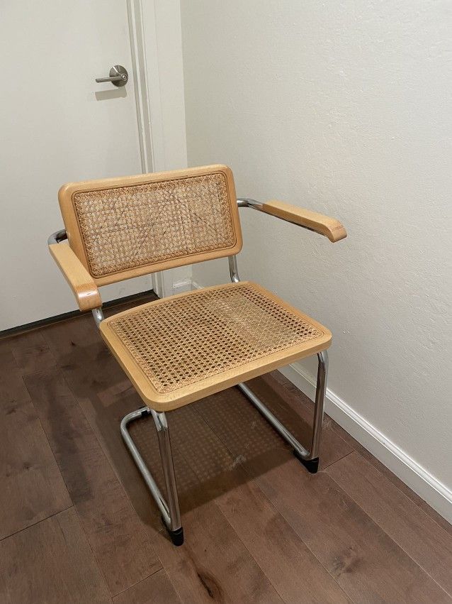 Mid Century Modern Cane Cesca Chairs, Italian Marcel Breuer Replicas