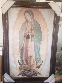 Virgin mary virgen de guadalupe with custom picture framing