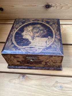 Pyrography Wood Burned Box