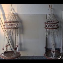 Large Macrame Plant Holders  $46 & Medium $36