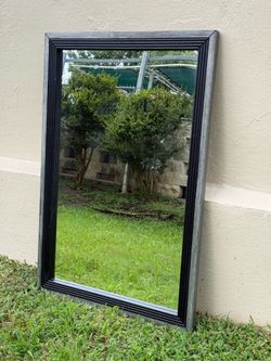 Vintage Dark Wood Mirror 30” × 44.5” — Moving Sale $50