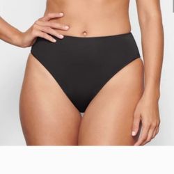 Skims Mid Waist Large Swim Bottoms Onyx