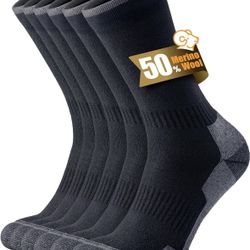 Merino Wool Hiking Socks for Men Women (3 Pairs Small)