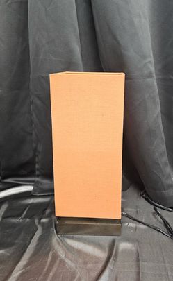 Modern Rectangular Table Lamp – Warm Fabric Shade – Great Condition